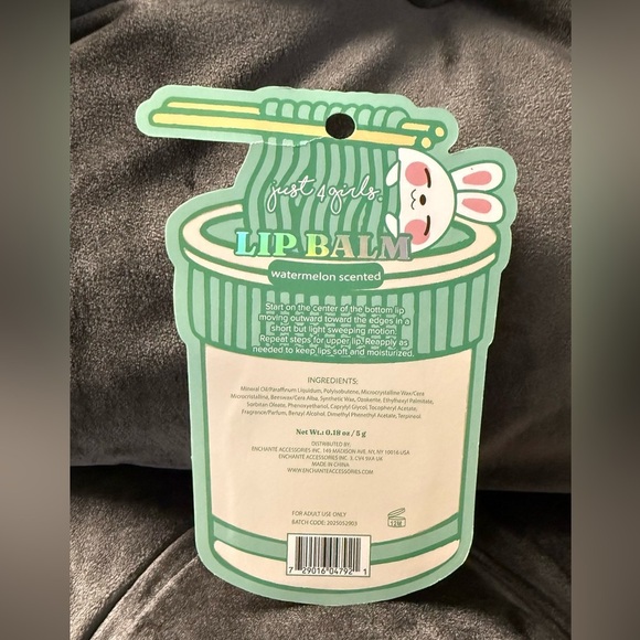 Adorable Just Girls lip balm in a bunny cup design #kawaii #lipbalm - Picture 3 of 5